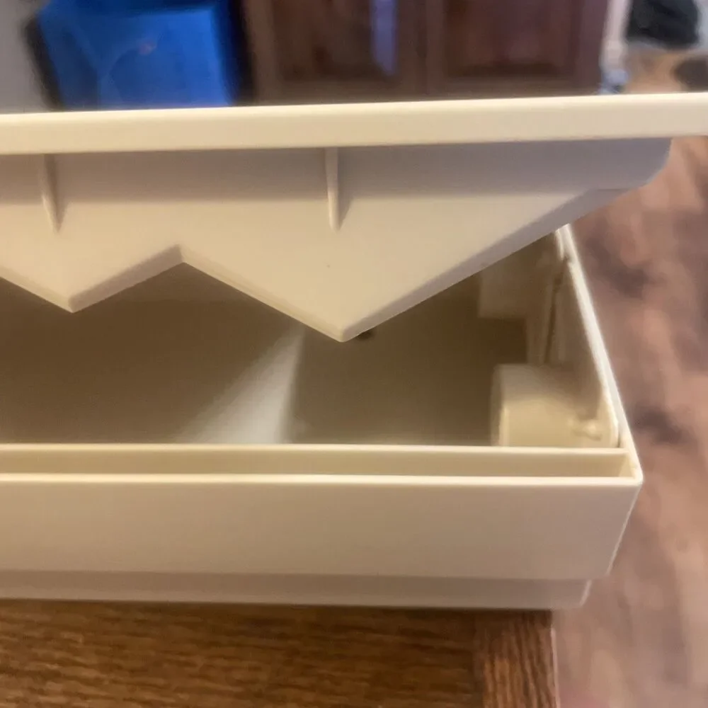 VNTG Tupperware Wax Paper & Foil Dispenser in Almond 80s 90s Cottage Kitchen